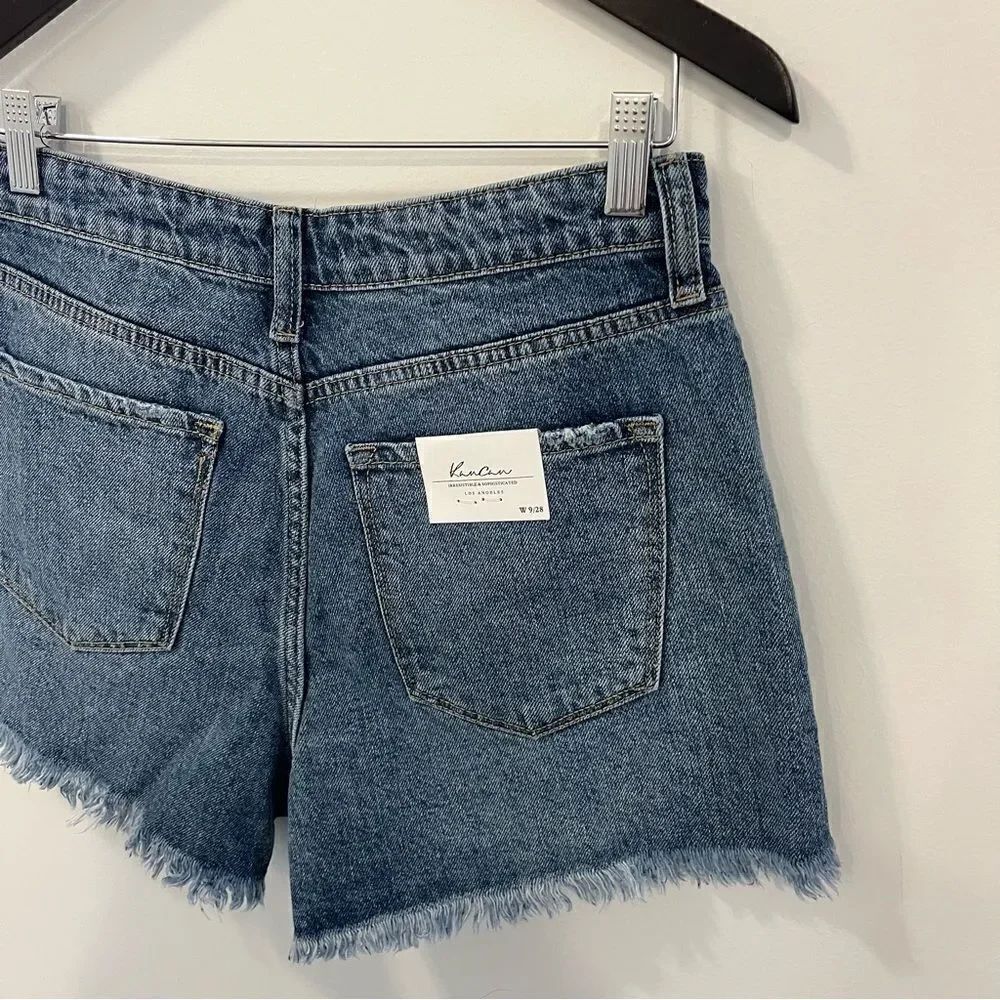 KanCan ISABELLE HIGH RISE MOM SHORTS NEW Size 9/28 - Picture 9 of 14